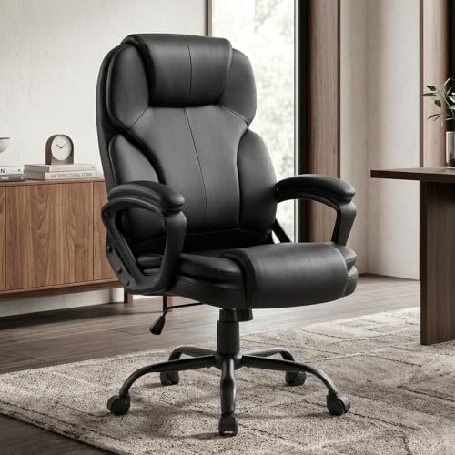 Meilocar Black Ergonomic Office Chair with High Back, Adjustable, Heavy Duty, 360° Swivel