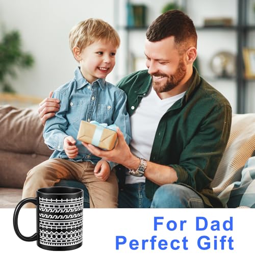 PYYEBFS Black 15 oz Hidden Message Ceramic Coffee Mug – Funny Gag Gift for Men & Women