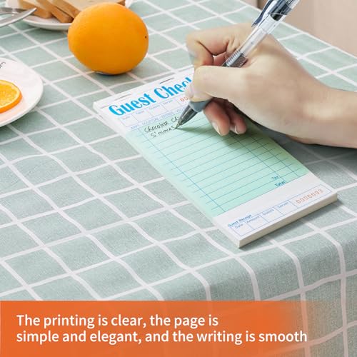 Guest Check Books for Servers - 60 Pack, Green, 3000 Tickets, Restaurant Note Pads