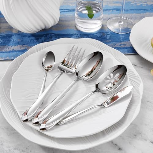KEAWELL Astra Silverware Set 20/45/65-Piece Flatware Tableware, Silver - Variation 45
