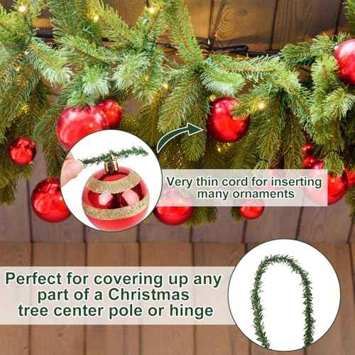 50 FT Christmas Miniature Artificial Pine Garlands,Mini Pine Greenery Roping Garlands for Christmas Crafts and Holiday Outdoor Decor