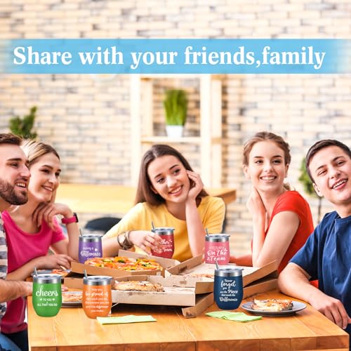 Sieral Thank You Tumbler 12 oz Steel with Lid Straw, Positive Style,