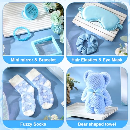 Sieral Blue Plain 14-Piece Birthday Gift Set for Women - Care & Relaxation