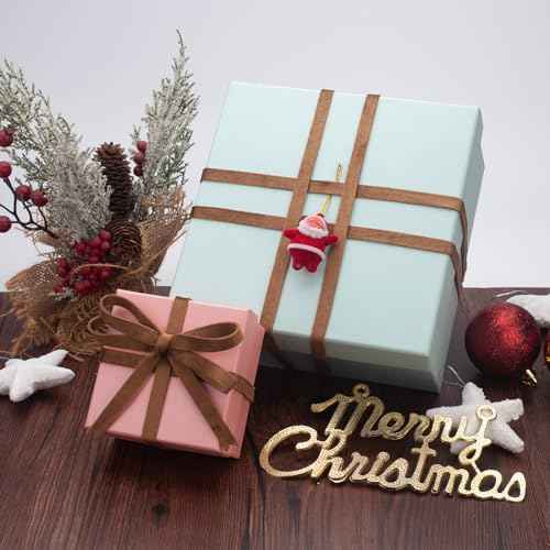 Brown Velvet Ribbon 3/8 Inch, Velvet Christmas Ribbon Double Faced, 15 Yd Vintage Taupe Skinny Velvet Ribbon for Christmas Tree, Gift Wrapping, Wreaths, Floral Bouquets, Hair Ties, Handmade Crafts