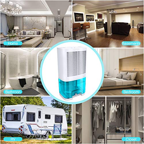 Dehumidifier 68oz(2000ml) Small with Drain Hose for Up to 650 sq.ft