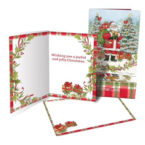 Lang Christmas Deliveries Susan Winget Holiday Card Set - 12 Linen Embossed Cards & Envelopes
