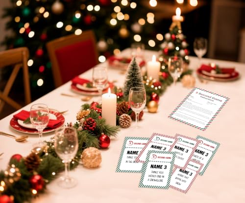 QSLCU Christmas 5 Second Game Set - Fast-Paced Family Party Card Game with Timer