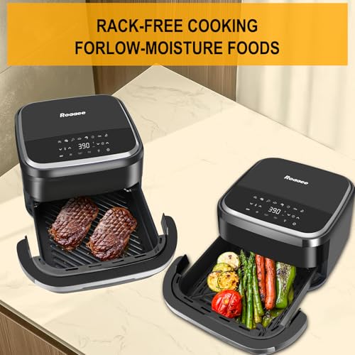 Roaaee 11-in-1 Air Fryer Oven 4.5QT with Pizza & Grill Capacity, Digital Display