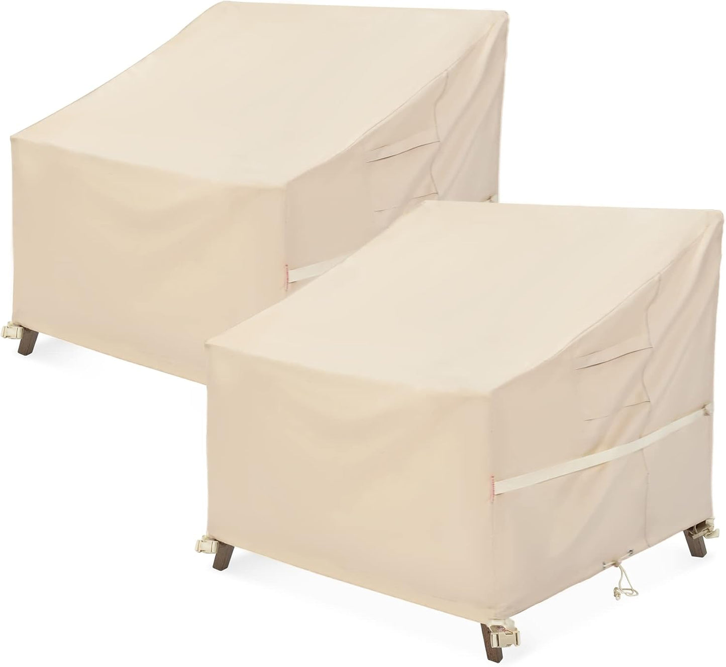 Patio Chair Cover - Skiennix 600D Heavy Duty Waterproof Outdoor Lounge Seat Covers | All-Weather Protection (2 Pack Small)