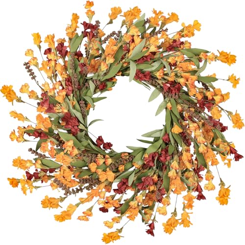 Artgar Fall Wreath 24 Inch - Red, Orange, Yellow Front Door Decor