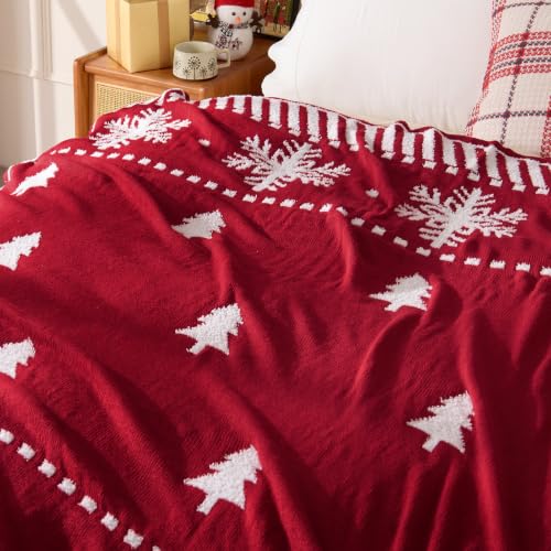 BEDELITE Red Snowflake Christmas Throw Blanket 50x60 - Throw(50"x60")