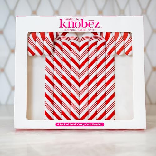 Knobēz Handlez Small Candy Cane Decorative Drawer Handle Covers (8 Pack) by Knobēz