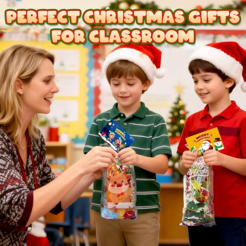 Christmas Party Favor Set for Kids - 24 Pack Holiday Stationery & Toys
