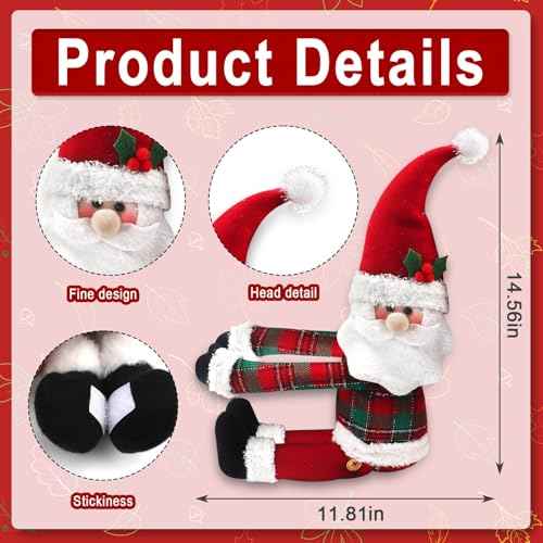 On-Airstore Christmas Tree Topper with Santa, Handmade Decoration for Home