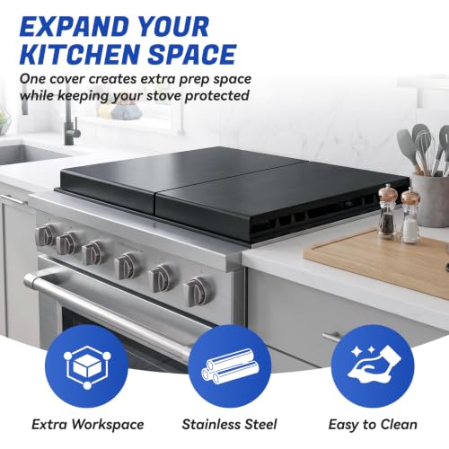 Stainless Steel Gas Stove Top Cover, Multi-functional Noodle Board,