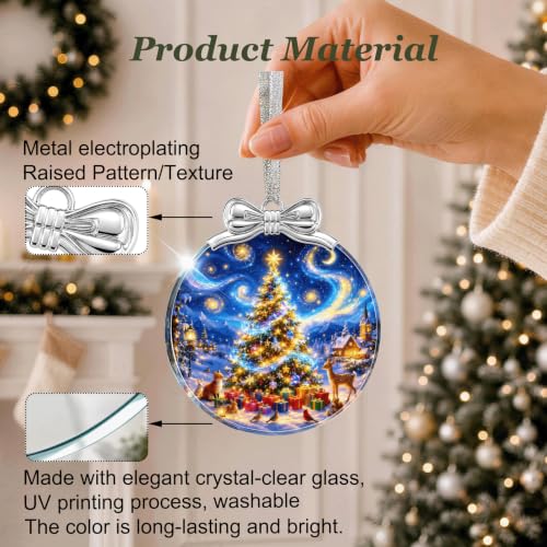 Starry Christmas Tree Ornament Glass 2026 Xmas Decorations