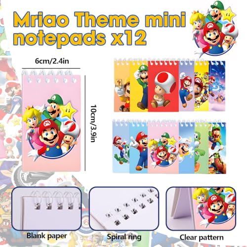 Super Mario Party Favors Set - 122pcs Birthday Supplies for Kids
