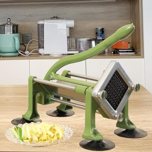French Fry Cutter 3/8 & 1/4 Inch Blade Stainless Steel Commercial Potato Slicer