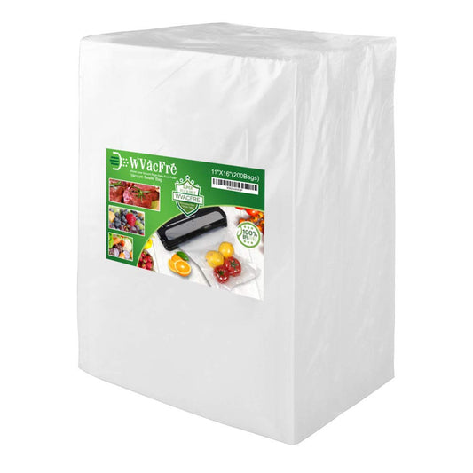WVacFre 200 Quart Size 8x12Inch Vacuum Sealer Freezer Bags with Commercial Grade,BPA Free,Heavy Duty,Great for Food Vac Storage or Sous Vide Cooking