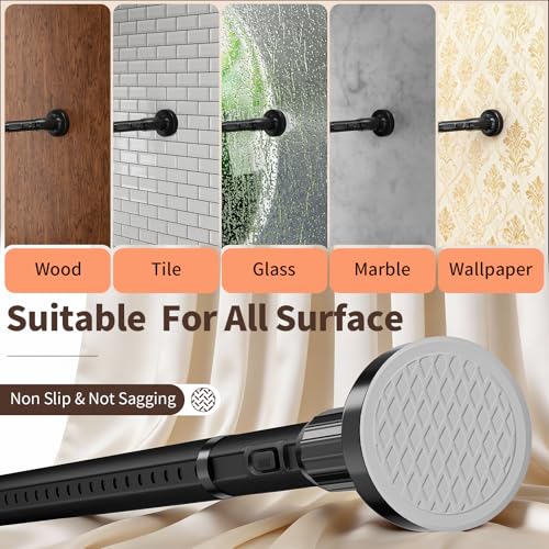 Tension Curtain Rod 41-86In-150Lb, No Drilling for Window or Bathroom
