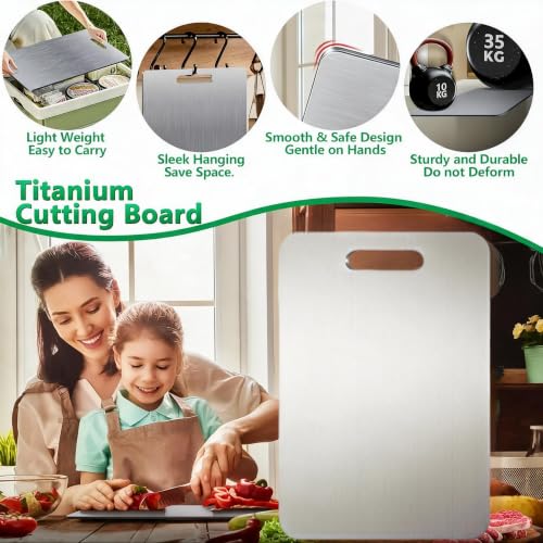 Sowspoy 3-Piece Titanium Cutting Board Set - Double Sided, Dishwasher Safe, Non-Toxic Kitchen Chopping Boards