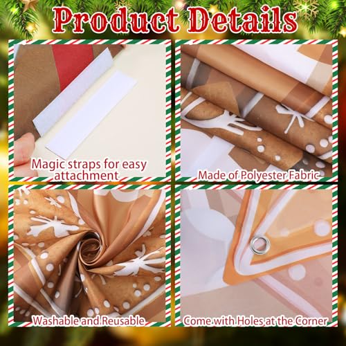 Panelee Extra Large Christmas Banner Decorations 6.8x6.5 ft Polyester