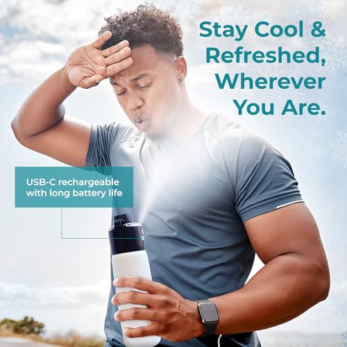 Rechargeable Personal Cooling Water Bottle - 25oz Midnight Black