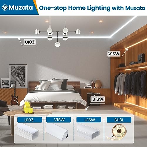 LED Strip Channel System 10 Pack 6.6Ft Black Diffuser for Light Strips