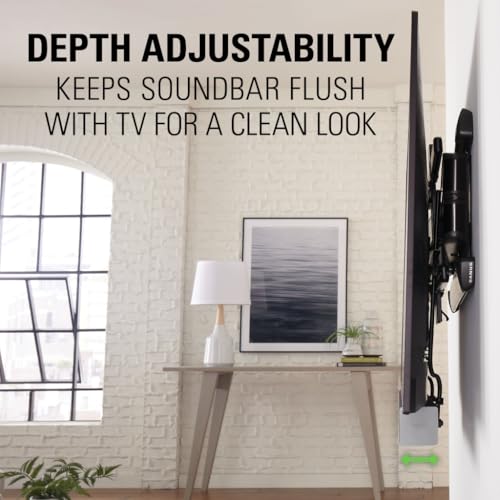 TV Soundbar Wall Mount Bracket Adjustable for Speakers up to 20lbs