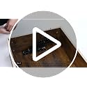DUMOS Lift Top Coffee Table with Hidden Storage and Modern Rustic Design