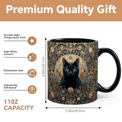 Funny Cat Coffee Mug - Personalized Ceramic Cat Lady Gift, 12oz