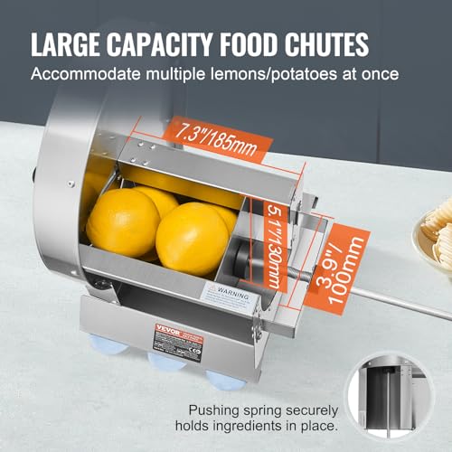 Manual Vegetable Fruit Slicer - Stainless Steel Adjustable Thickness with Spare Blades - Variation of THIS listing