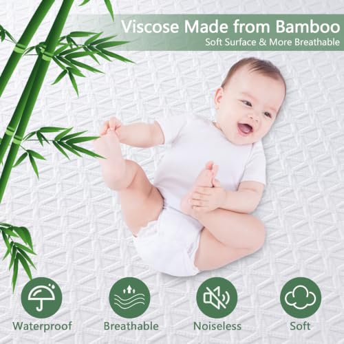 King Size Waterproof Mattress Protector - Noiseless Deep Pocket, White