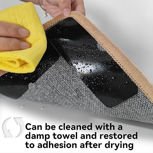 Urdar Brunnr 24 Pack Reusable Rug Tape Grippers for Hardwood & Tile Floors