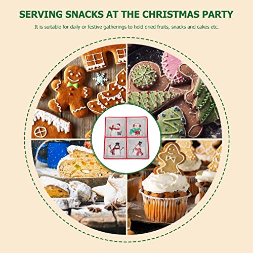 DOITOOL Christmas Ceramic Serving Dish Snowman Snack Appetizer Tray