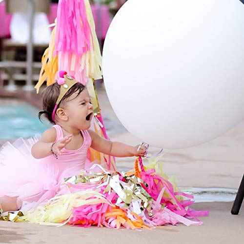 36 inch White Latex Balloons Large Round Balloon for Birthday Wedding Party Decorations,6 pcs