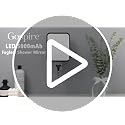 Gospire Black Heated Fogless Shower Mirror with Light, 6.3x7.9 inches, Rechargeable & Rotatable for Shaving