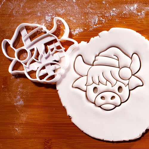 Bakerlogy Highland Cow Cookie Cutter for Baking and Crafts - 10cm