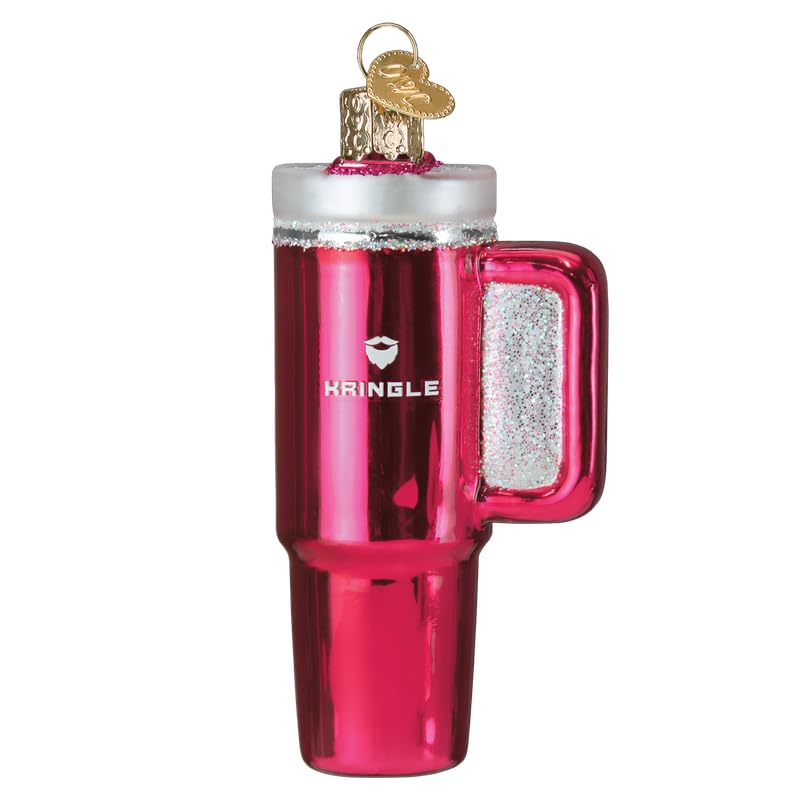 Old World Christmas Pink Glass Kringle Cup Ornament for Christmas Tree