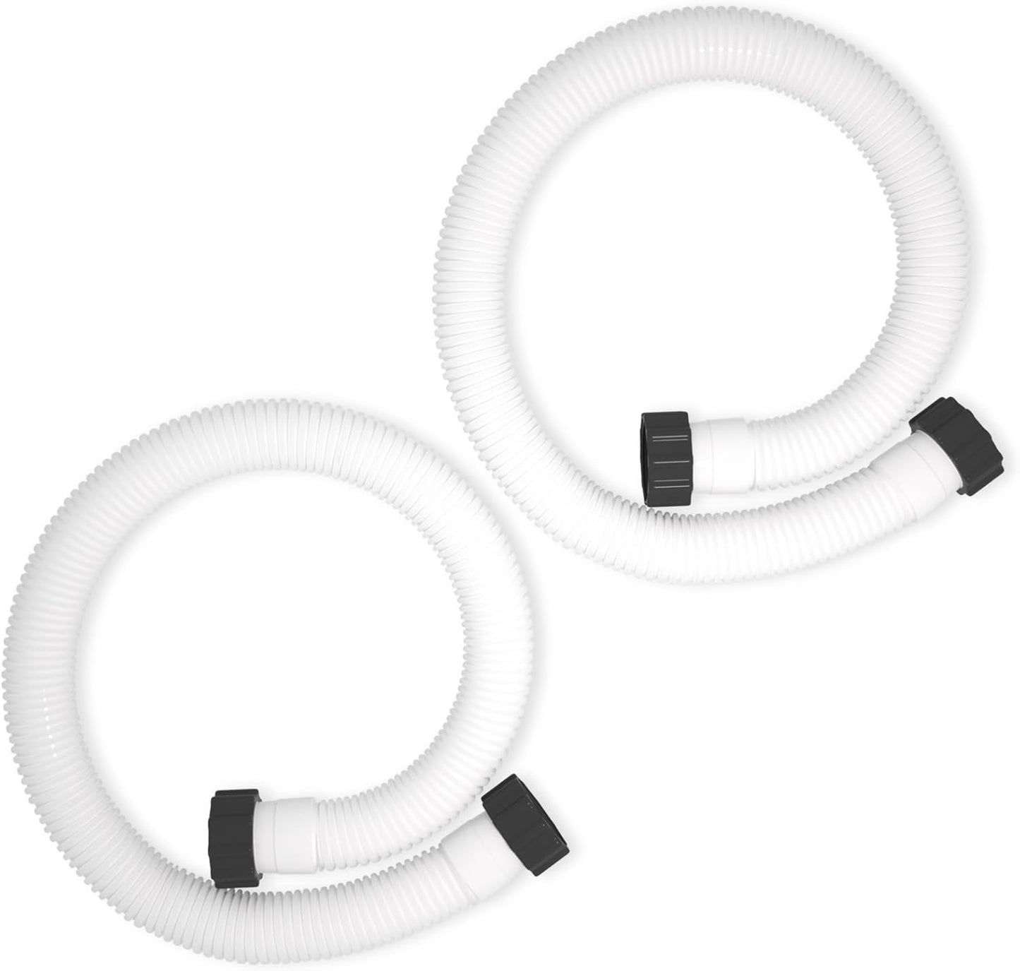 Skiennix Pool Hose Replacement - 1.5" x 40" for Above Ground Pools | Pack of 2, White, Compatible with Filters