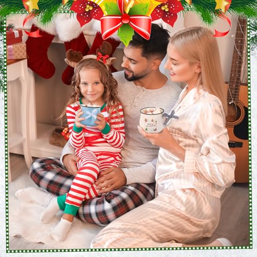 Roshtia 6 Pack Christmas Coffee Mugs Set - Colorful Holiday Gift, 12 oz Ceramic