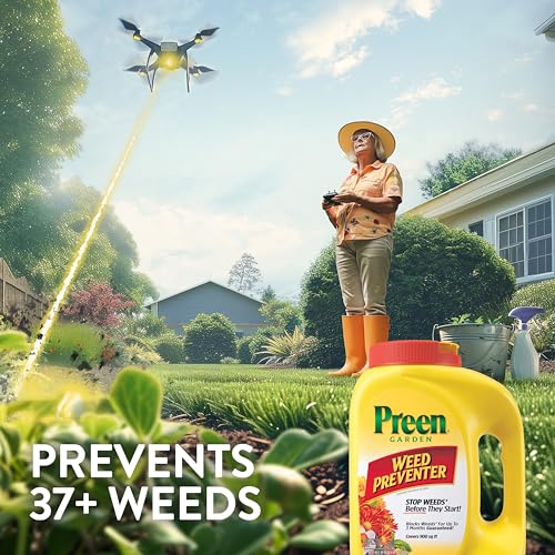 Preen Garden Weed Preventer - 16 lb Pre-Emergent Herbicide for Up to 2,560 sq. ft.