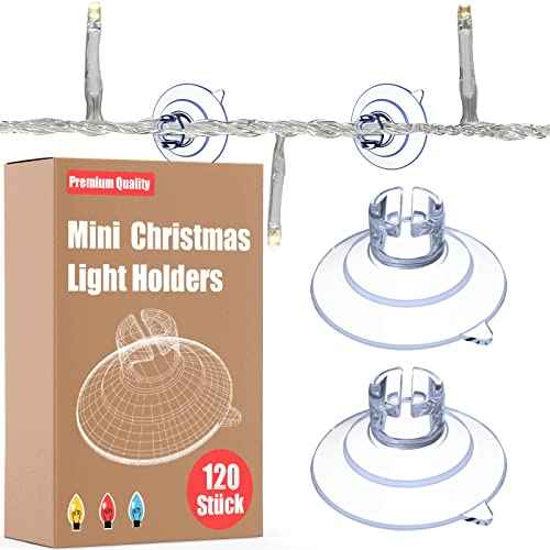 30s-Pack Mini Suction Cups for Fairy Lights, 30 mm Small Clear Suckers for Christmas Light, Light String Hooks Holders, Rope Light Caddy Window Suction Cup Clips Hang Seasonal Xmas Decorations