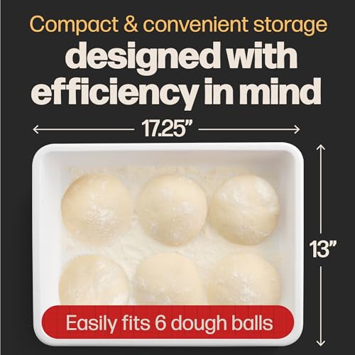 2 Pack Pizza Dough Proofing Box - Stackable BPA-Free Bread & Food Storage Containers