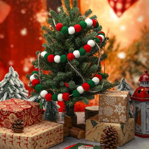 Amyhill 2 Pcs Christmas Hanging Photo Display with Clips, 9.8 ft