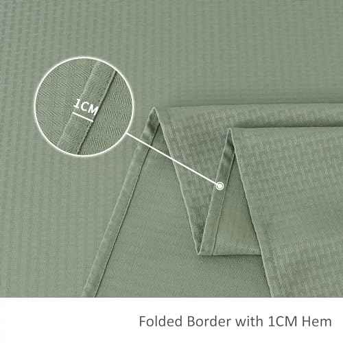 maxmill Rectangle Tablecloth Weaved Pattern Waterproof Spillproof Wrinkle Free Table Cloth, Kitchen Dining Tabletop Decoration, Fabric Table Cover for Holiday Parties, 52 x 70 Inch, Sage Green