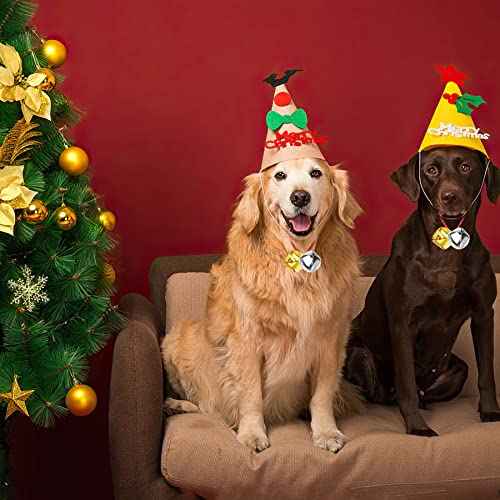 Augshy 100 Pieces Jingle Bells 4/5Inch Craft Bell Bulk for Christmas Home and Pet Decorations Xmas Decor Party Favors Supplies (Gold and Silver)