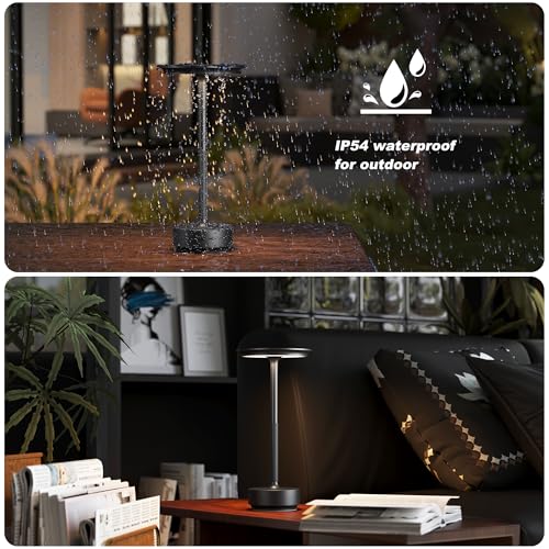 TBBGA 1 Pack Rechargeable Table Lamps Cordless, 5000mAh Outdoor Light