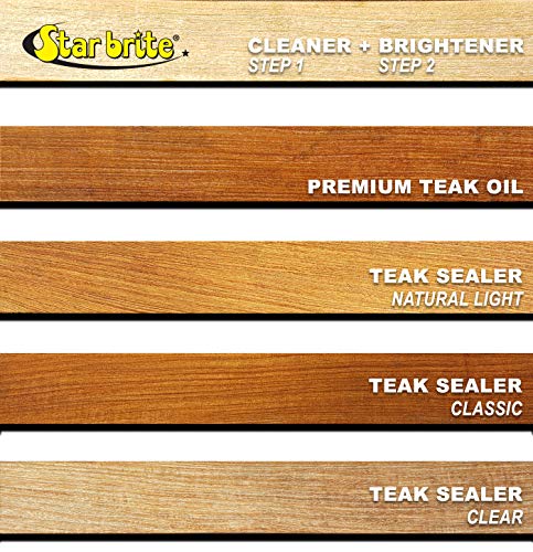 Star Brite 128 Oz Golden Teak Oil - Outdoor Wood Sealer & Preserver