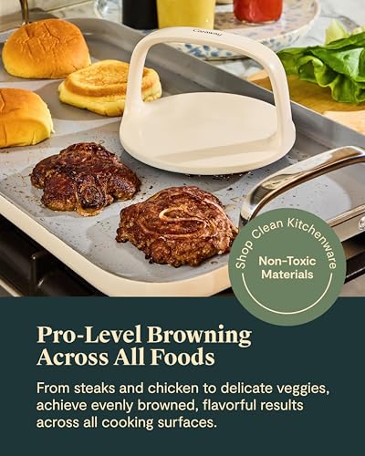 Stainless Steel Caraway Grill Press with Handle - Even Pressure & Searing
